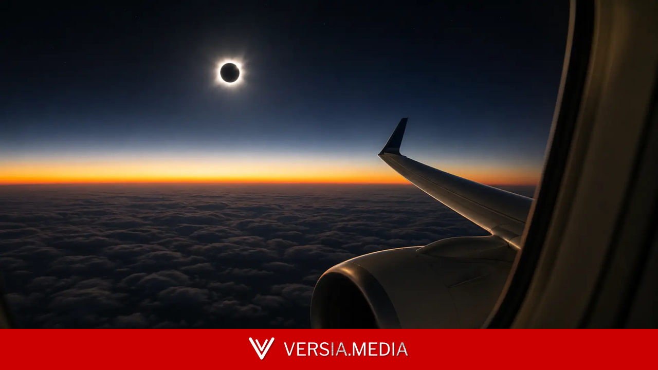 ¿Podré ver el eclipse solar total desde un avión? Esto es lo que ocurrirá si estás en pleno vuelo el 12 de agosto